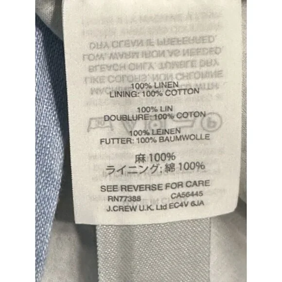 J. Crew Womens Linen Short Skirt In Palm Tree Print Size 0 Tropical Hawaiian - Picture 7 of 8